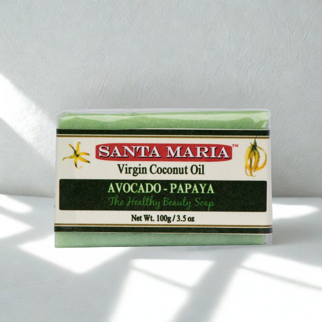 Handmade Virgin Coconut Oil Healthy Beauty Bar Soap (Avocado - Papaya) 100g