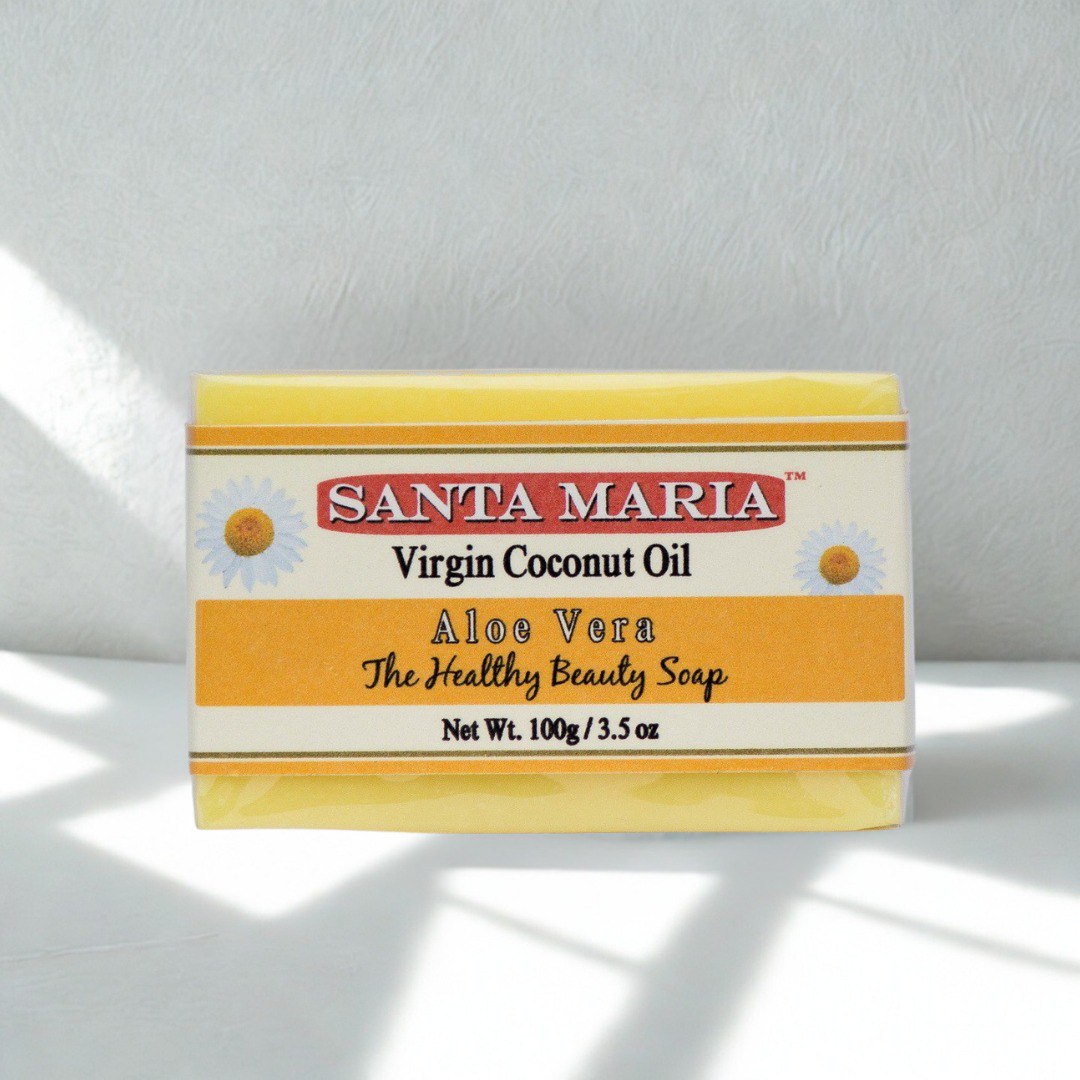 Handmade Virgin Coconut Oil Healthy Beauty Bar Soap (Aloe Vera) 100g