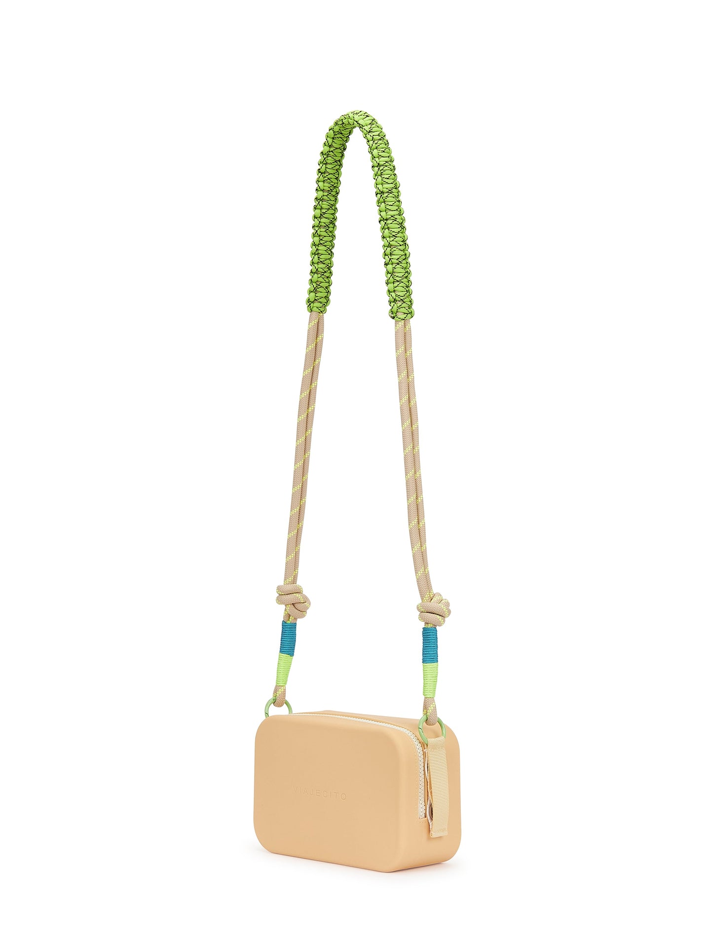 Classic Twist Set - Granola with Neon Green, Neon Blue and Beige Long Strap