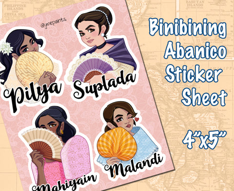 Abaniko Girls Sticker Sheet