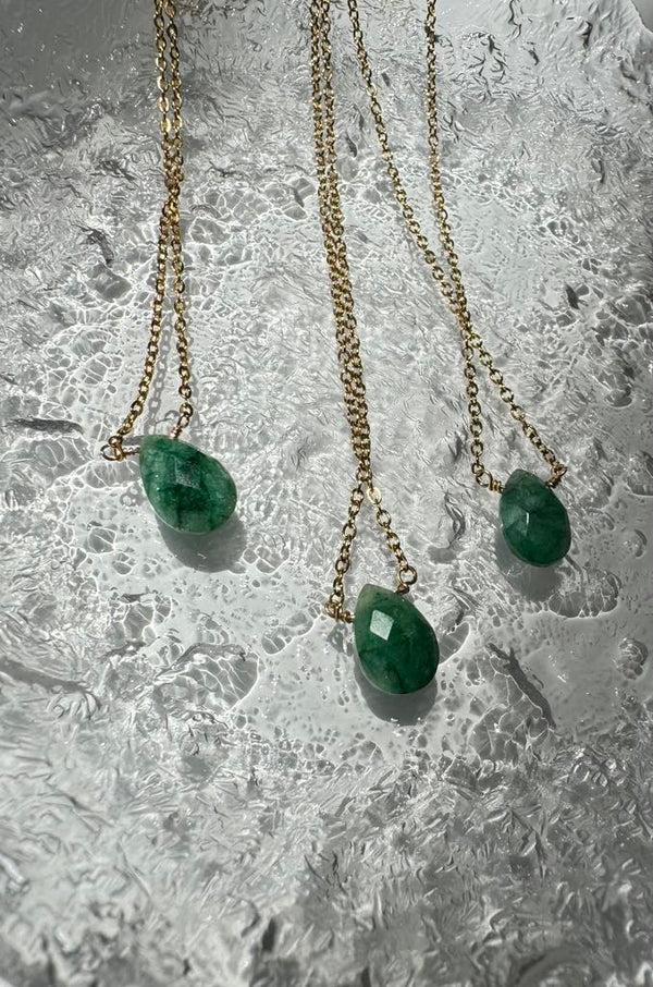 Emerald Teardrop Necklace
