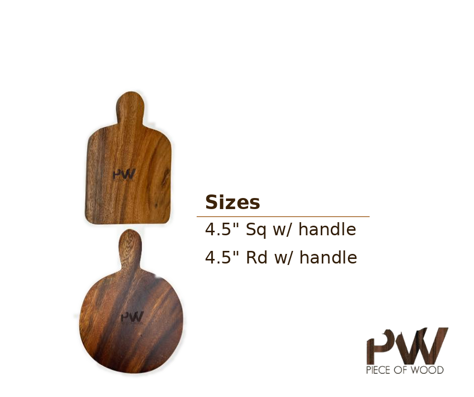 Wooden Coaster with Handle | Piece of Wood – PiliLokal