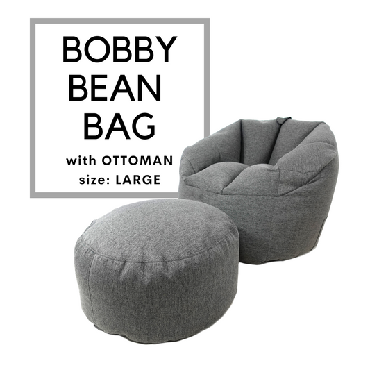 Bobby bean bag with Ottoman 34x24x32in
