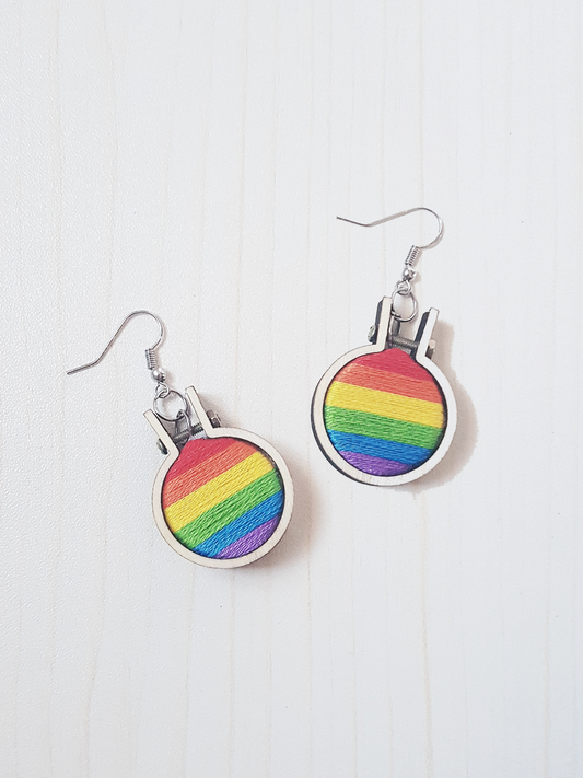 Rainbow Earrings 5x2.54x0.9cm